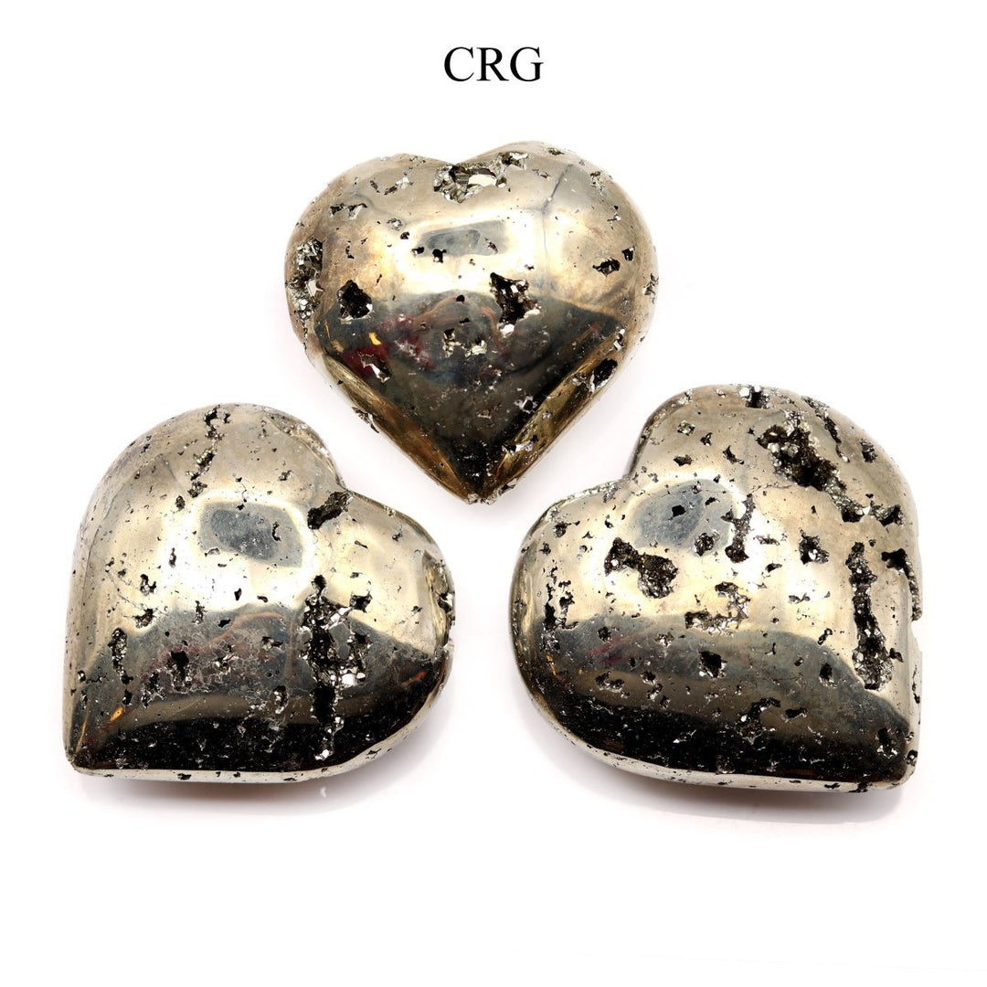 Iron Pyrite Fool's Gold Heart (1 Piece) Size 50 to 60 mm Crystal Gemstone ShapeCrystal River Gems