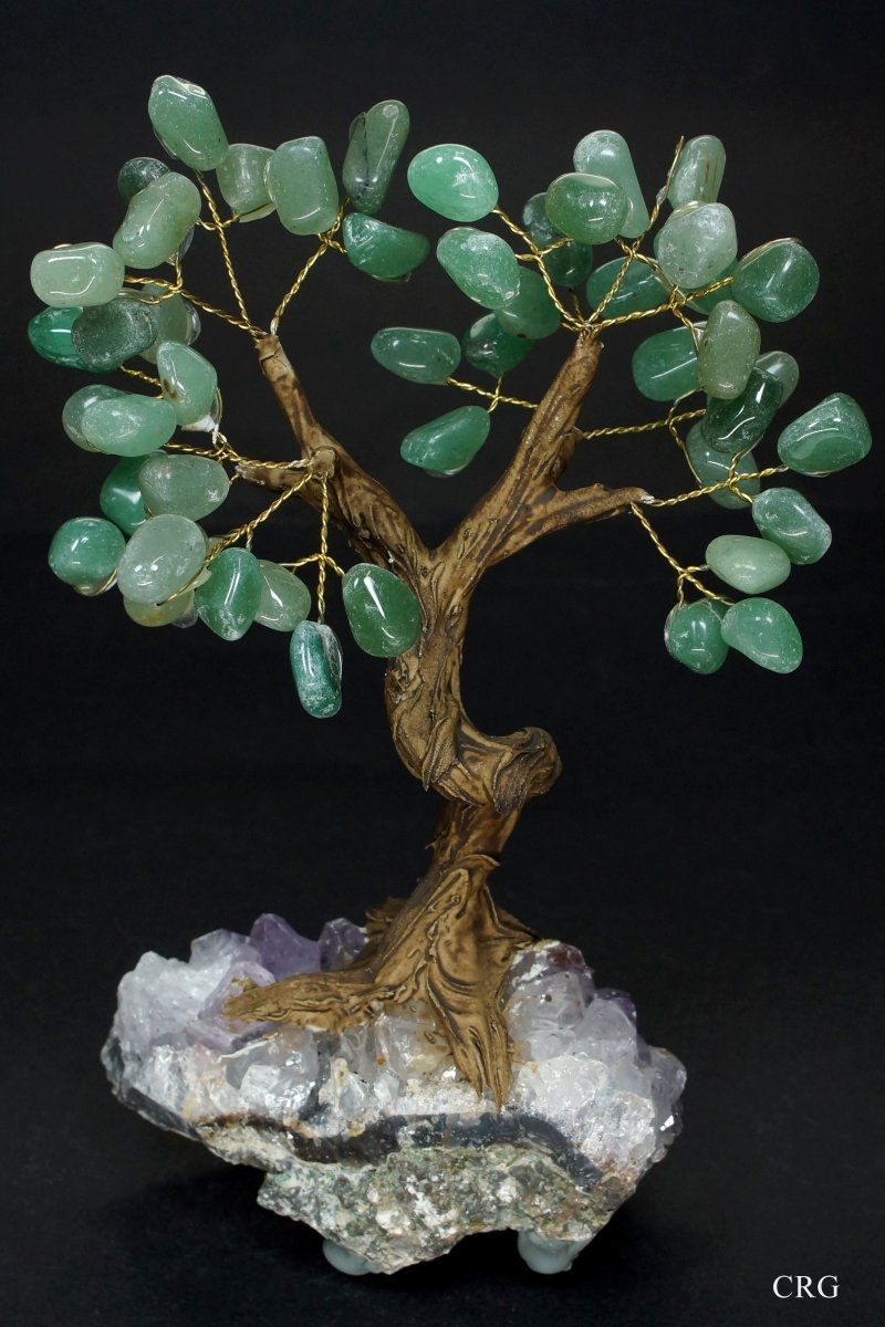 Large Brazilian Green Aventurine Tree w/Crystal Base (5.5" - 6.5")Crystal River Gems