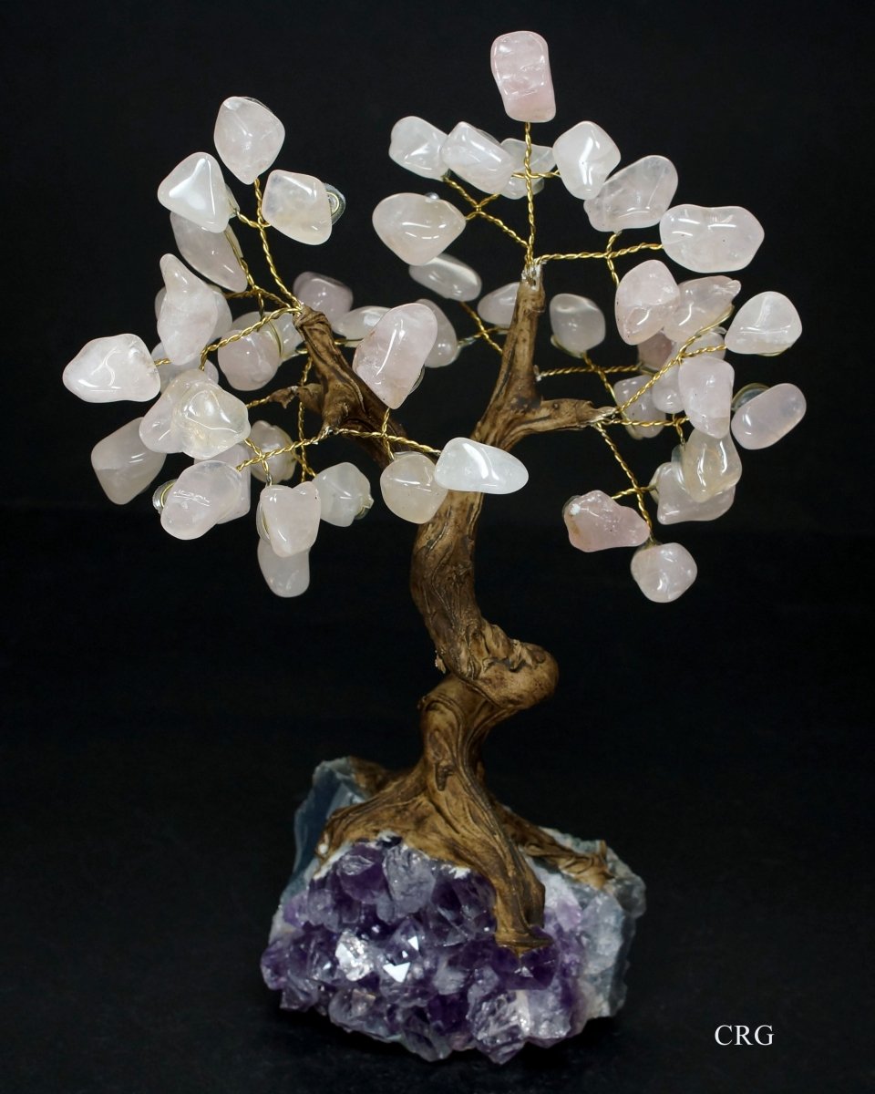 Large Brazilian Rose Quartz Tree w/Crystal Base (5.5" - 6.5")Crystal River Gems