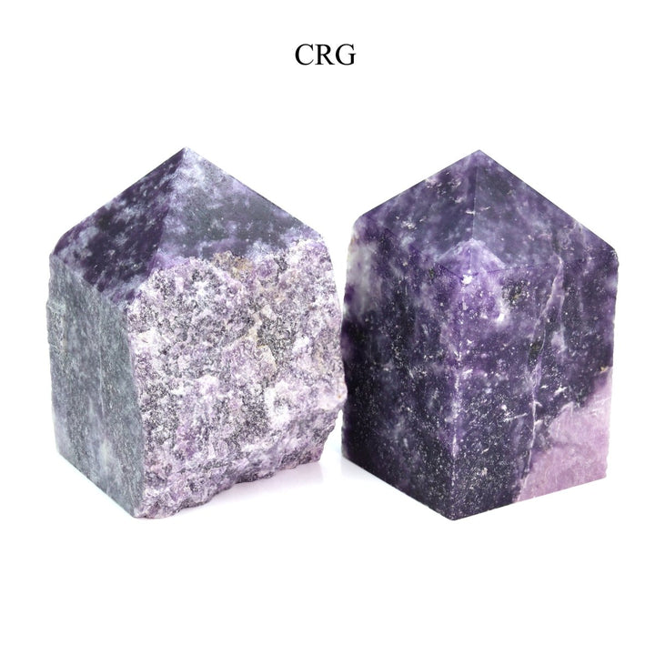 Lepidolite Top Polished Points (1 Kilogram) Size 1.5 to 3 Inches Bulk Wholesale Lot Crystal TowersCrystal River Gems