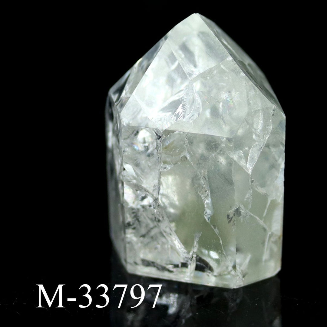 M - 33797 - Crackle Quartz Point w/ Cut Base / 1.8 ozCrystal River Gems
