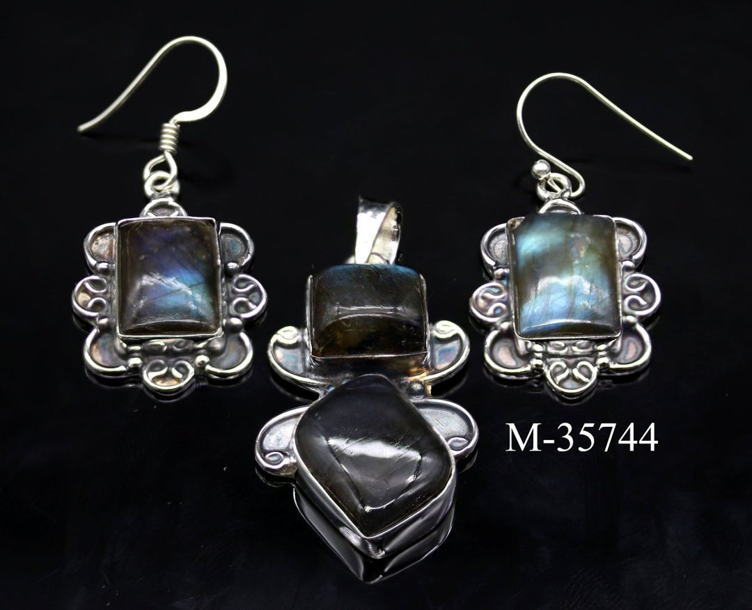 M - 35744 - Sterling Silver Labradorite Jewelry / 13.4gCrystal River Gems