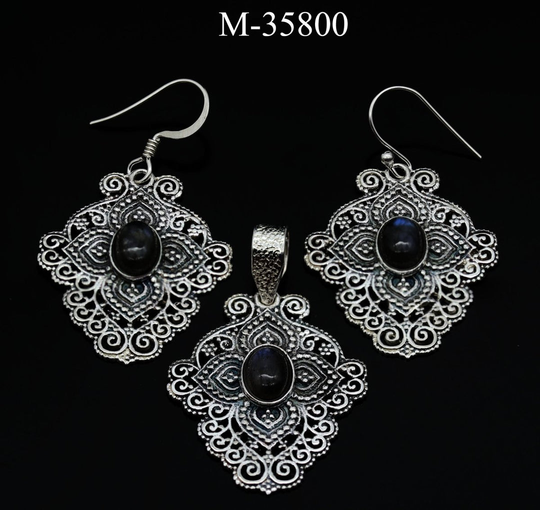 M - 35800 - Sterling Silver Labradorite Jewelry / 12.6gCrystal River Gems