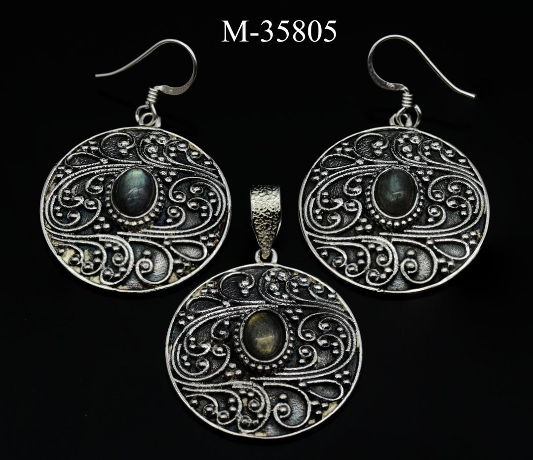 M - 35805 - Sterling Silver Labradorite Jewelry / 24.6gCrystal River Gems
