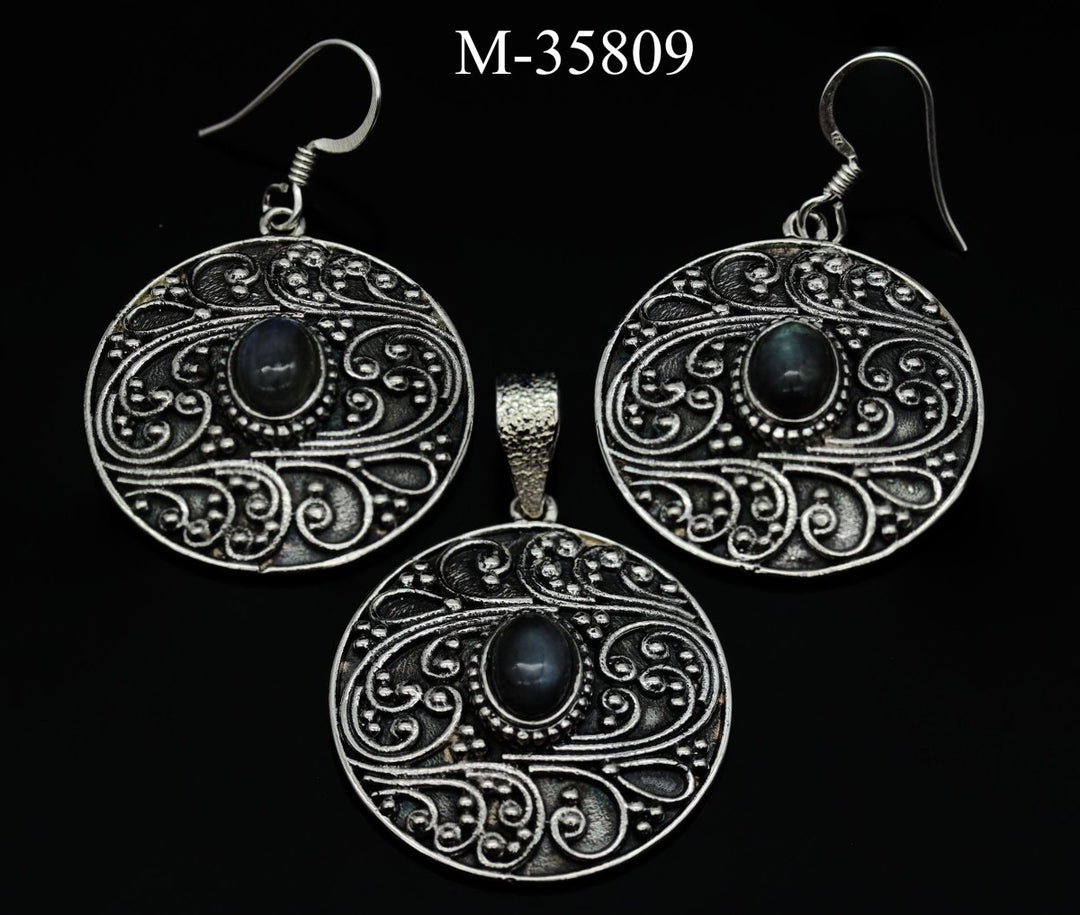 M - 35809 - Sterling Silver Labradorite Jewelry / 24.9gCrystal River Gems