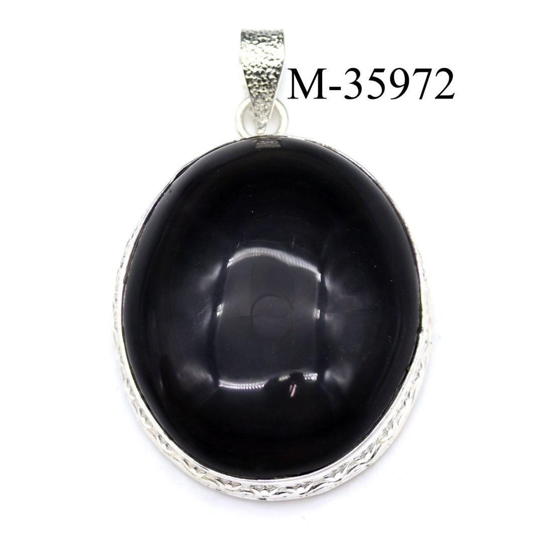 M - 35972 - 925 Sterling Silver Rainbow Obsidian Pendants / 22gCrystal River Gems