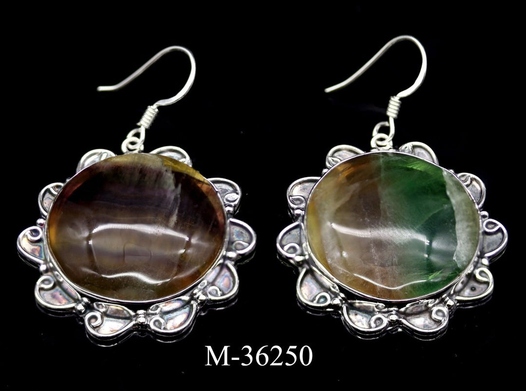 M - 36250 - 925 Sterling Silver Rainbow Fluorite Jewelry / 26.8gCrystal River Gems