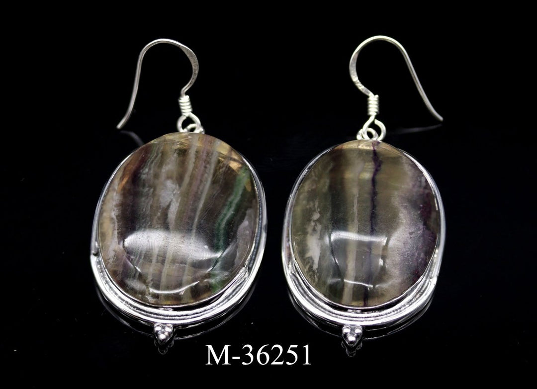 M - 36251 - 925 Sterling Silver Rainbow Fluorite Jewelry / 24.3gCrystal River Gems