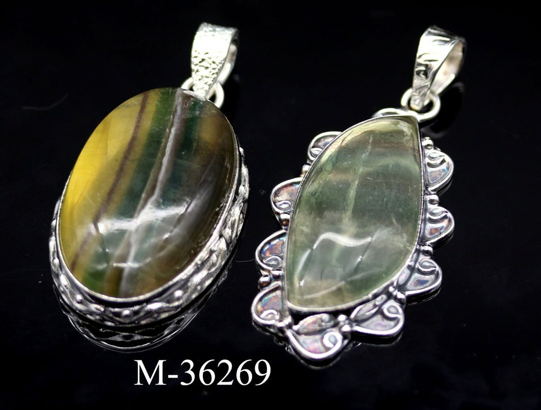 M - 36269 - 925 Sterling Silver Rainbow Fluorite Jewelry / 22.1gCrystal River Gems