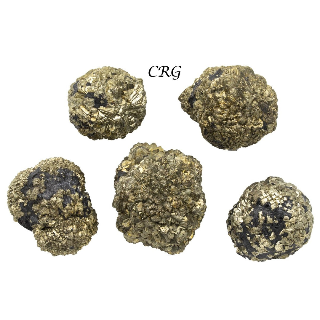 Marcasite Round Nodules (1 Kilogram) Size 20 to 40 mm Bulk Wholesale Lot CrystalsCrystal River Gems