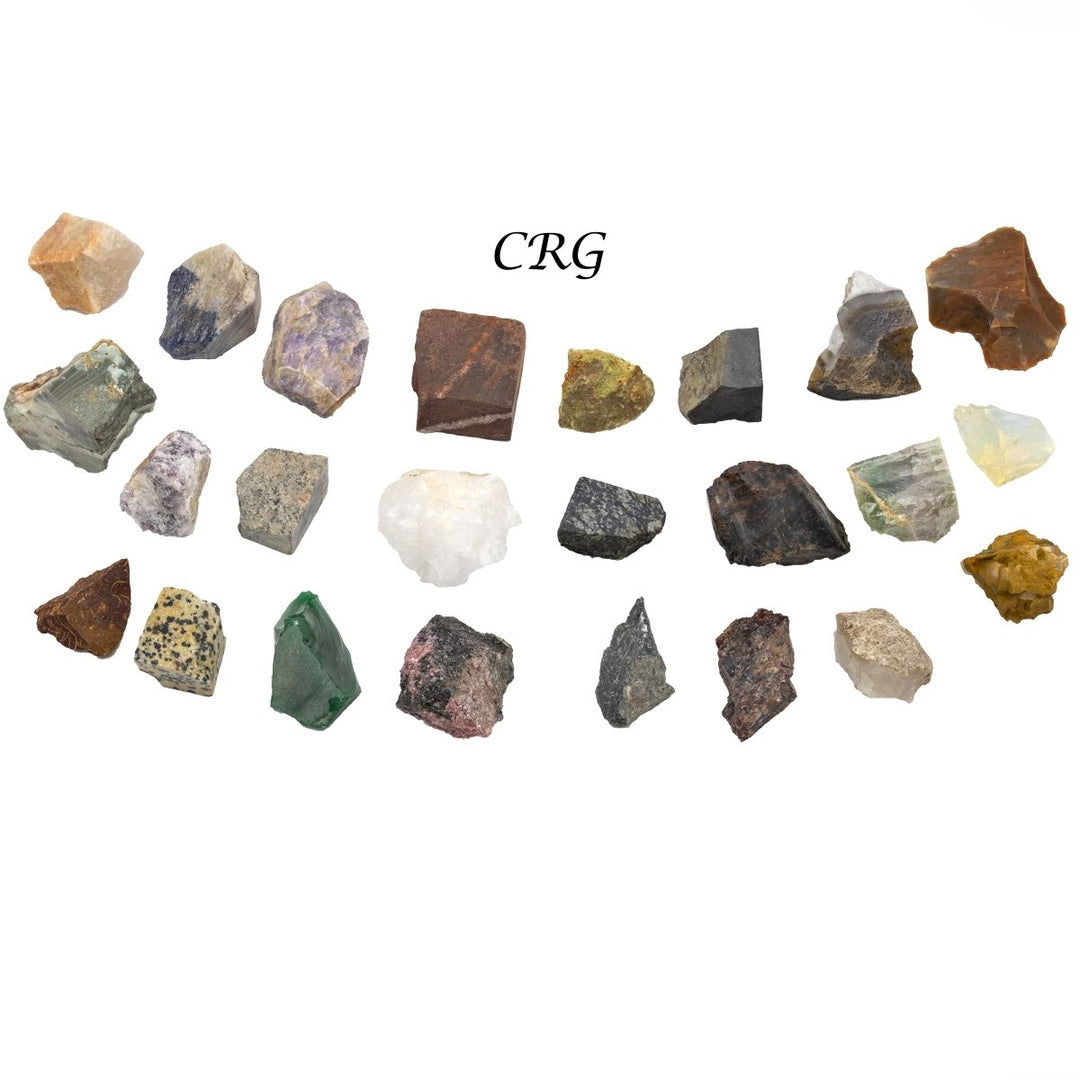 Mix Premium Rough Gemstone Flat (24 Pieces) Size 1 to 1.5 Inches Wholesale Crystal Assortment