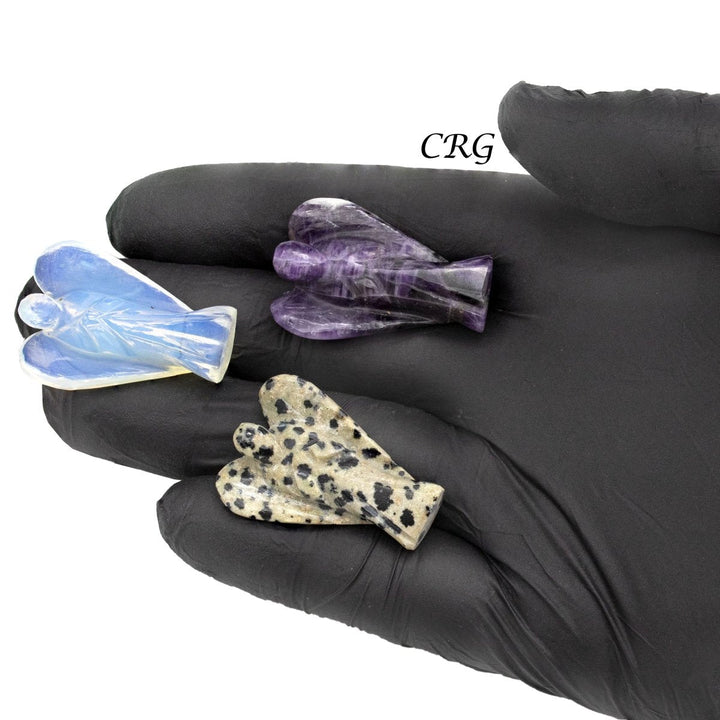Mixed Gemstone Angels (8 Pieces) Size 4 cm Crystal Gemstone CarvingsCrystal River Gems