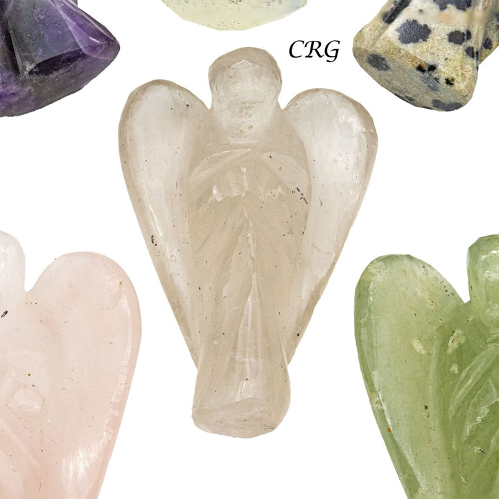 Mixed Gemstone Angels (8 Pieces) Size 4 cm Crystal Gemstone CarvingsCrystal River Gems