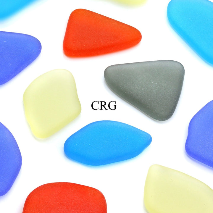 Multicolored Sea Glass Mix (5 Pieces) Size 0.5 to 1 Inch CRG Exclusive Crystal AssortmentCrystal River Gems