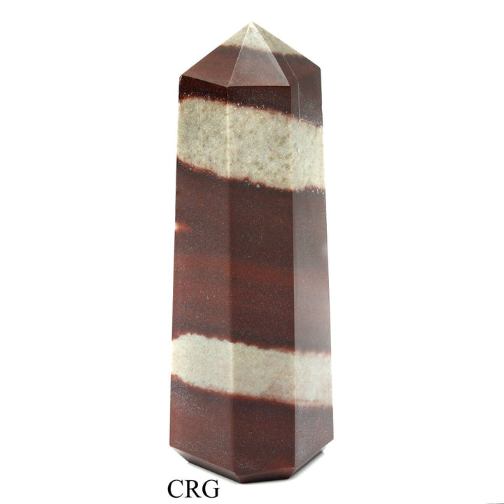 Narmada Shiva Lingam Point (3 - 5 Inches) (1 Pc) Polished 6 - Sided Faceted Gemstone Tower PointCrystal River Gems
