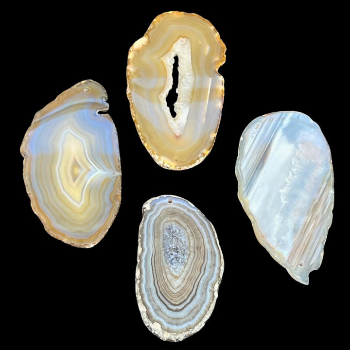 Natural Agate Slice #1 (2 to 3.5 inches) DrilledCrystal River Gems