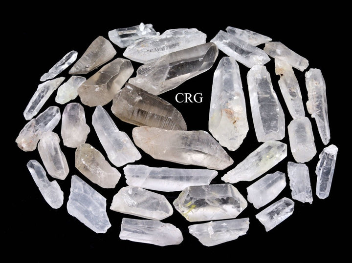 Natural Crystal Quartz Laser Points / B Grade / 0.5 - 2.5" AVG - 1 KILO LOTCrystal River Gems