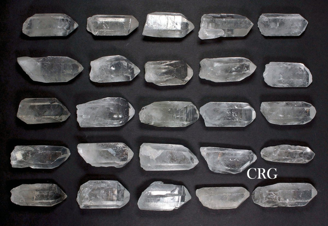 Natural Quartz Crystal Sheet (25 Pieces) Size 0.75 to 1.5 Inches Faceted QuartzCrystal River Gems