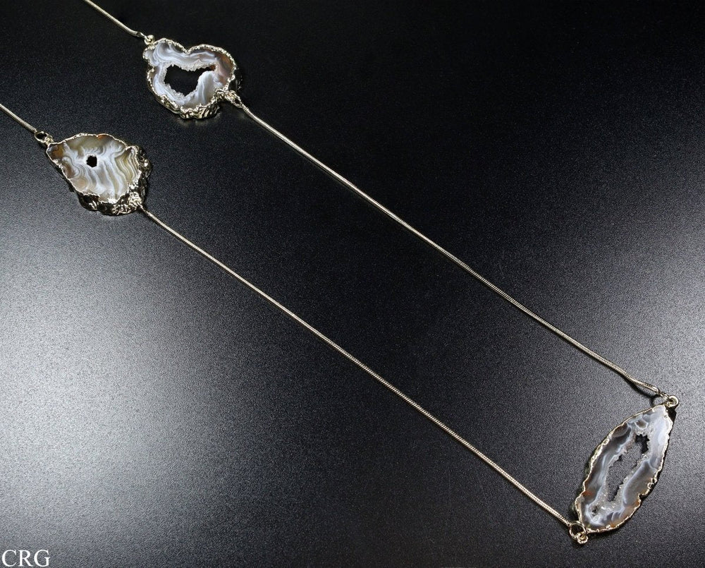 Oco Geode Slice Necklace with Gold Plating (1 Piece) Size 32 Inches Crystal Jewelry CharmCrystal River Gems