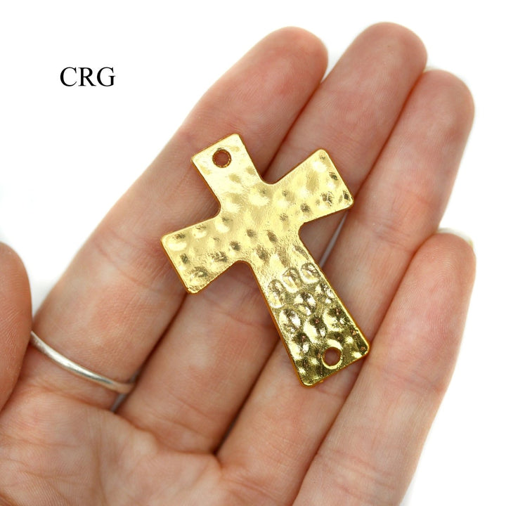 PACK OF 10 - Cross Connector Charm/Pendant / 37x28mm avgCrystal River Gems