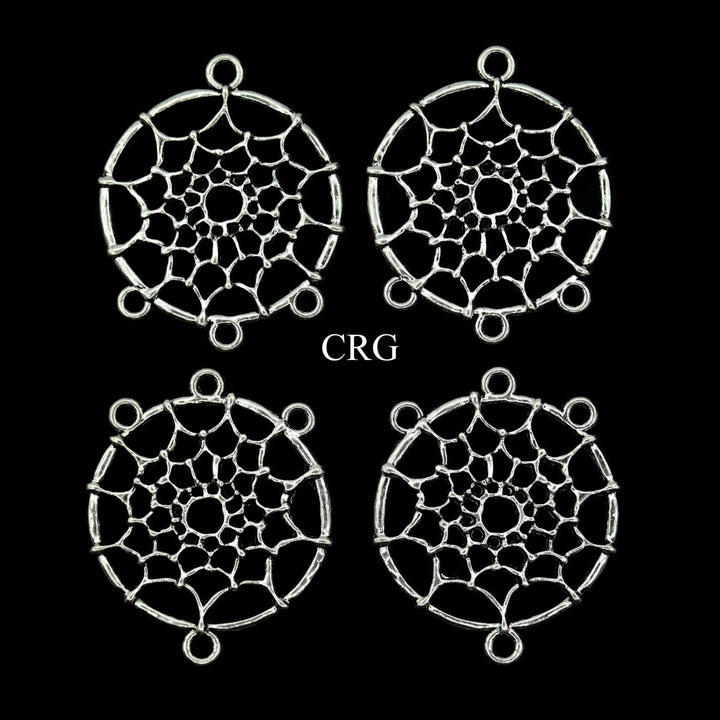 PACK OF 10 - Dream Catcher Connector Charm Pendant / 33x28mm avgCrystal River Gems
