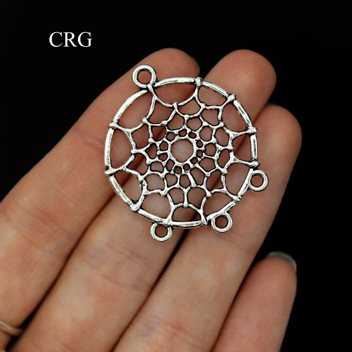 PACK OF 10 - Dream Catcher Connector Charm Pendant / 33x28mm avgCrystal River Gems