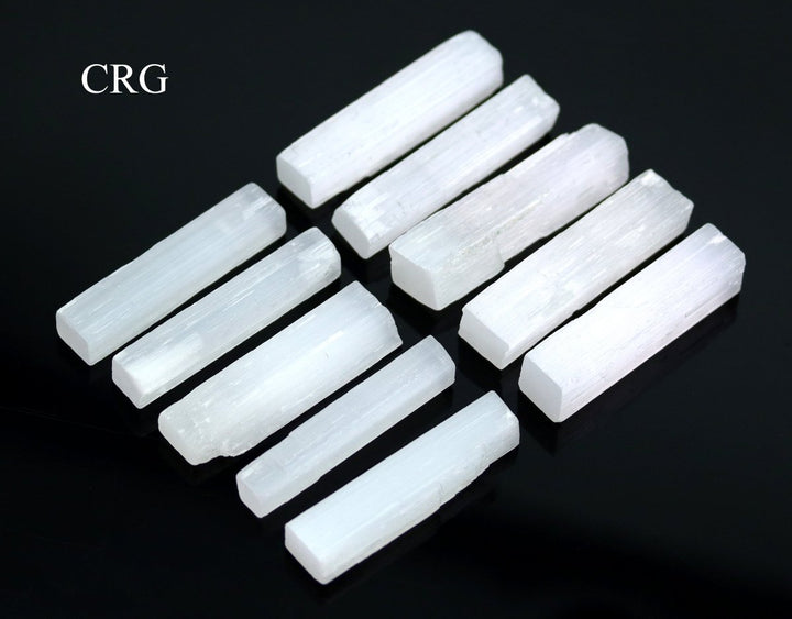 PACK OF 10 - Natural Selenite Sticklettes / 2" - 3"Crystal River Gems