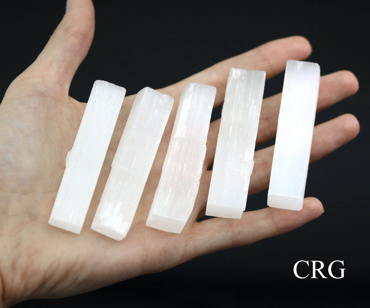 PACK OF 10 - Natural Selenite Sticklettes / 2" - 3"Crystal River Gems