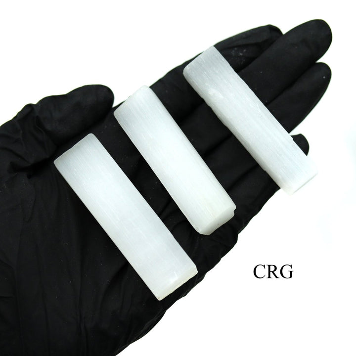 PACK OF 10 - Thick Selenite Sticklettes / 2" - 3"Crystal River Gems