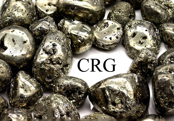 Peru Iron Pyrite Tumbled - 25 - 35 mm - 8 OZ LOTCrystal River Gems