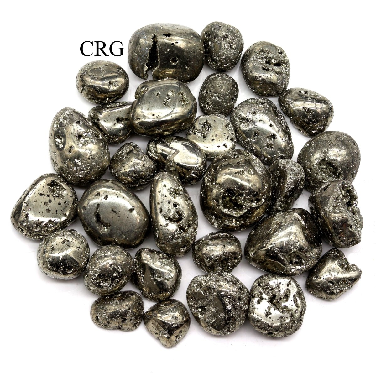 Peru Iron Pyrite Tumbled 25-35 mm (8 ounce lot)