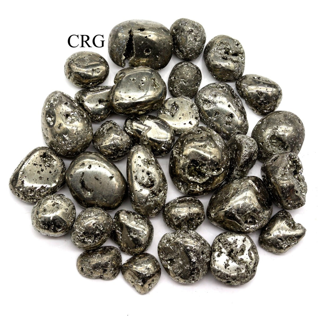 Peru Iron Pyrite Tumbled - 25 - 35 mm - 8 OZ LOTCrystal River Gems