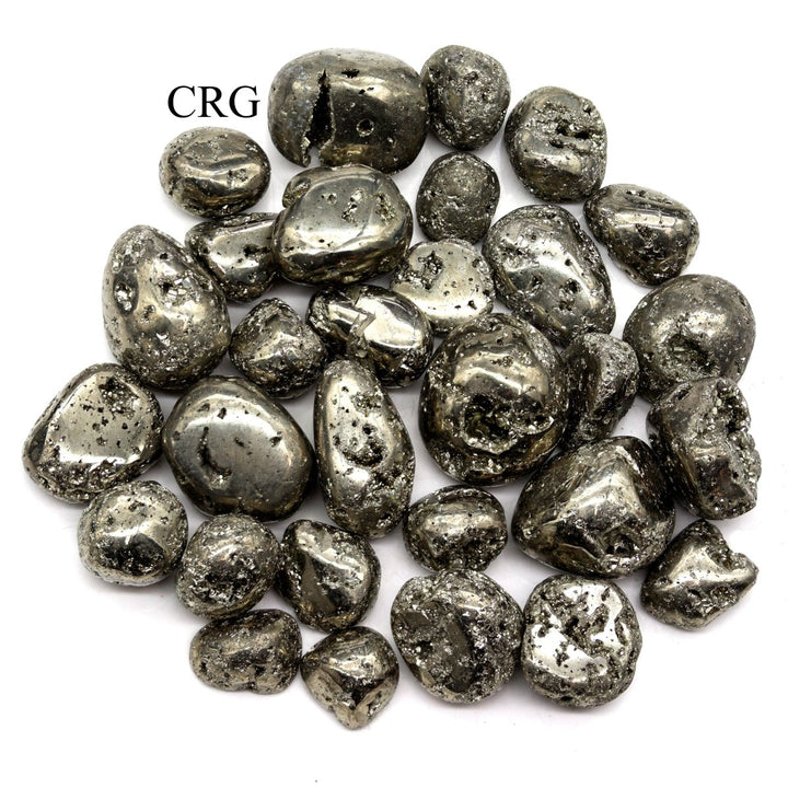 Peru Iron Pyrite Tumbled - 25 - 35 mm - 8 OZ LOTCrystal River Gems