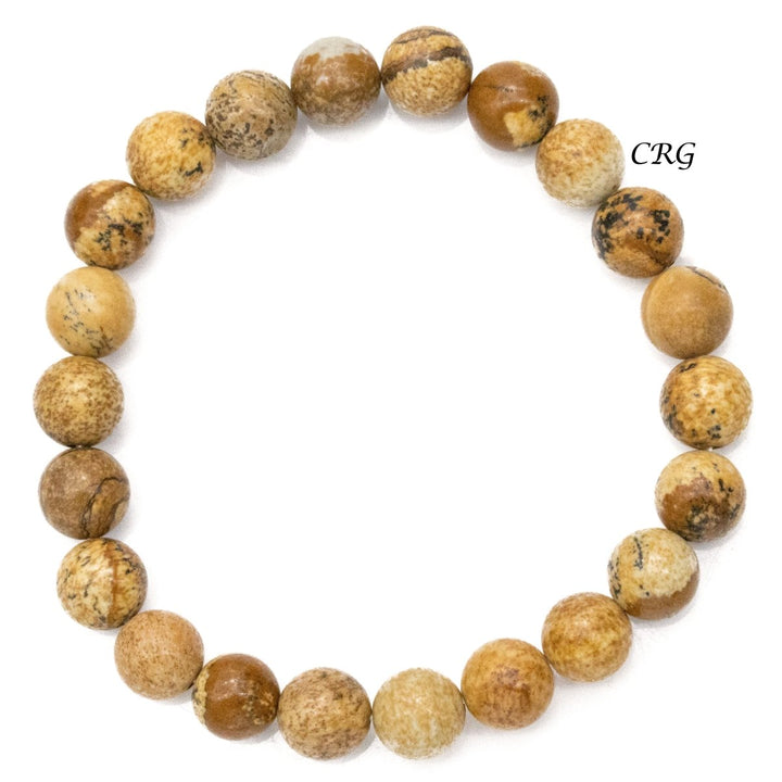 Picture Jasper Bracelet (1 Piece) Size 8 mm Crystal Bead Stretch JewelryCrystal River Gems