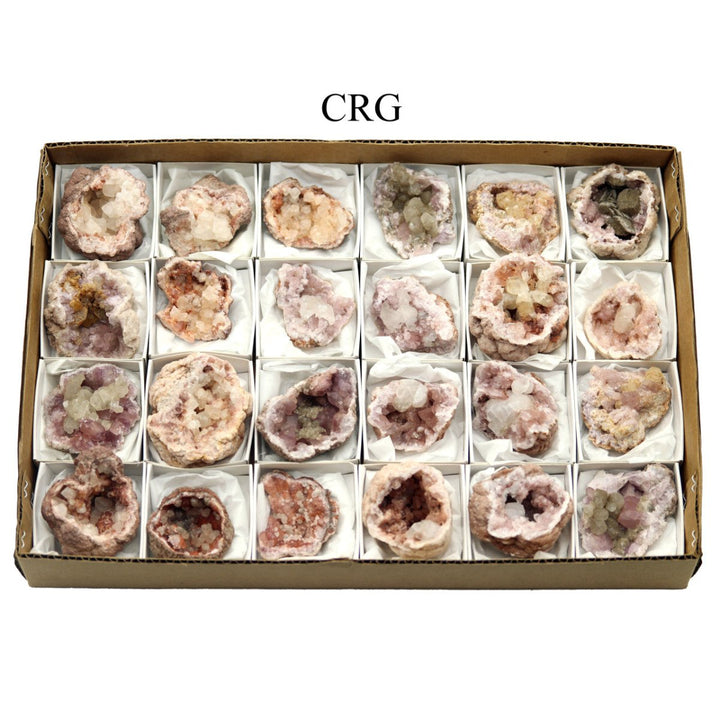 Pink Amethyst with Calcite Inclusions / 2 - 4" AVG - 24 PIECE FLATCrystal River Gems