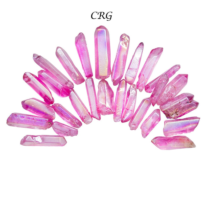 Pink Aura Quartz Points (1 Pound) Size 1 to 2 Inches Bulk Wholesale Lot Crystal MineralsCrystal River Gems