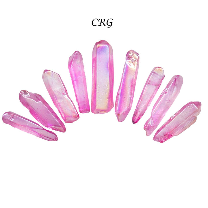 Pink Aura Quartz Points (1 Pound) Size 1 to 2 Inches Bulk Wholesale Lot Crystal MineralsCrystal River Gems