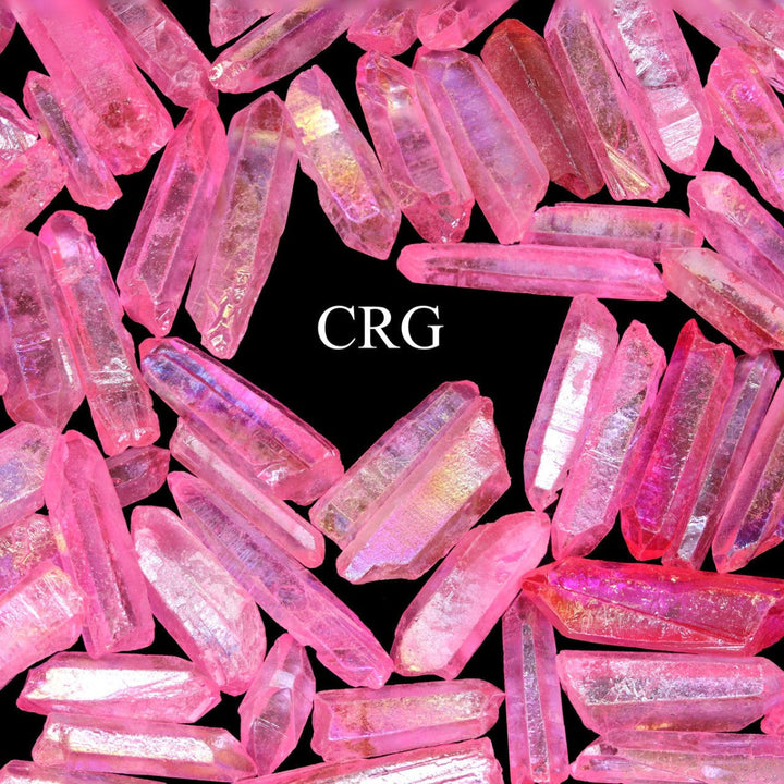 Pink Aura Quartz Points (1 Pound) Size 1 to 2 Inches Bulk Wholesale Lot Crystal MineralsCrystal River Gems