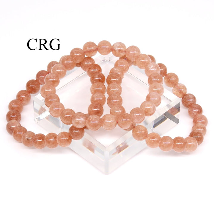 Pink Aventurine Tumbled Bracelet (1 Piece) Size 8 mm Crystal Bead Stretch JewelryCrystal River Gems