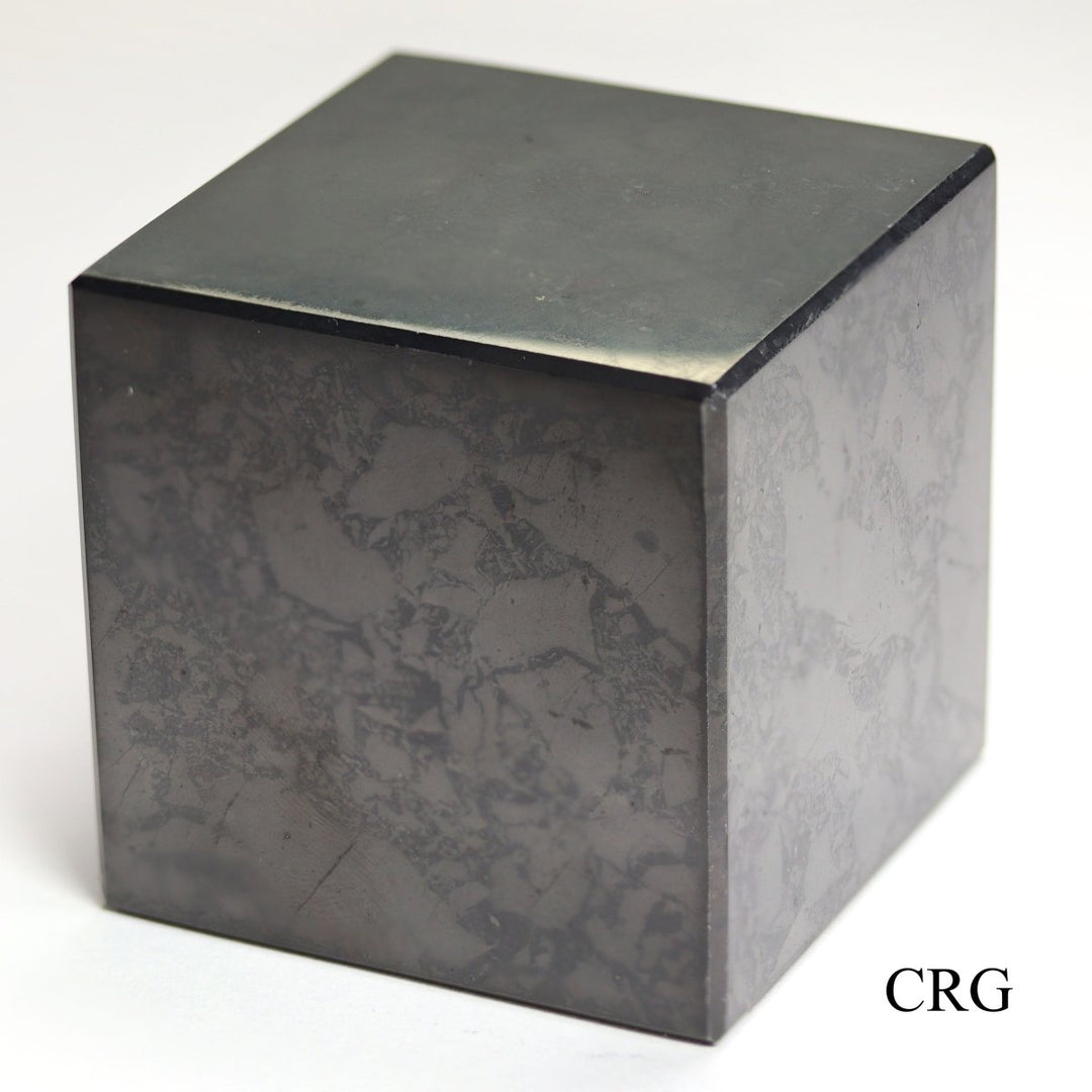 Polished Russian Shungite Cube 6 cm - Qty. 1Crystal River Gems