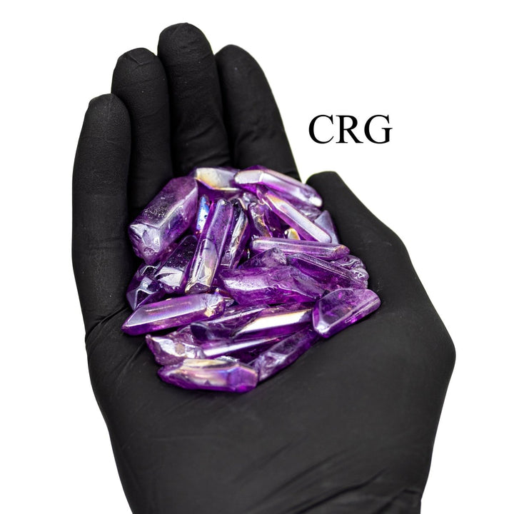 Purple Aura Quartz Points (1 Pound) Size 1 to 2 Inches Bulk Wholesale Lot CrystalsCrystal River Gems