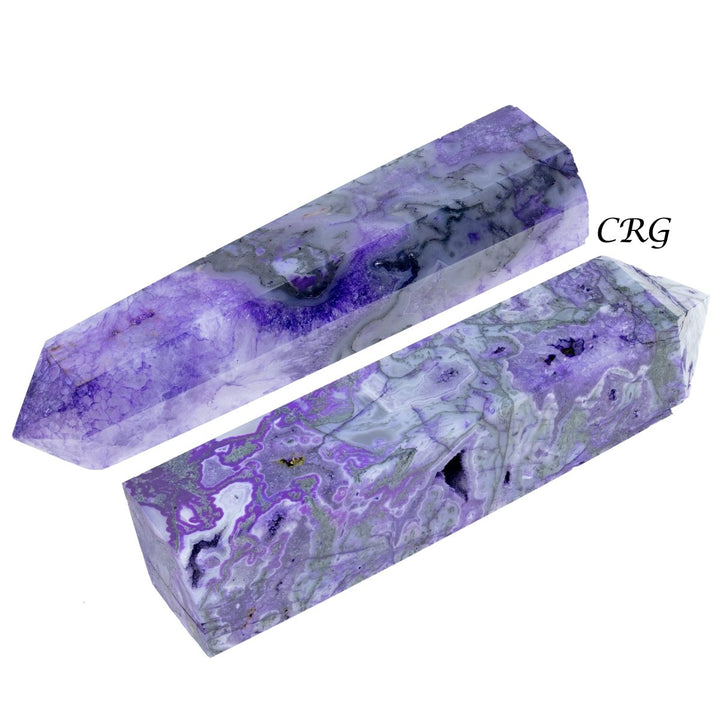 Purple Moss Agate Tower 1 Kilo LotCrystal River Gems