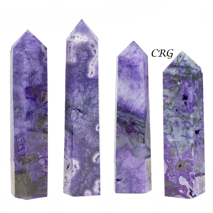 Purple Moss Agate Tower 1 Kilo LotCrystal River Gems