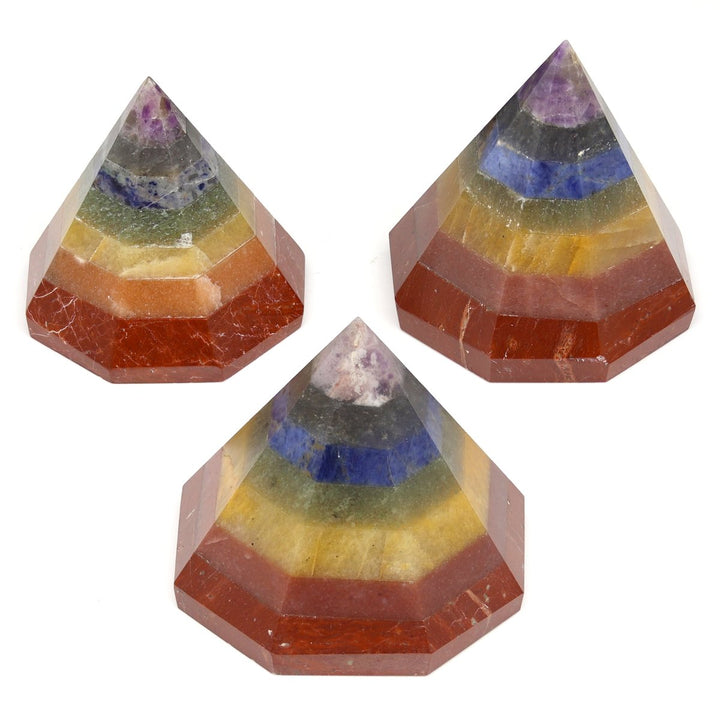 QTY 1 - 7 Stone Décor Diamond Point / 2" AvgCrystal River Gems
