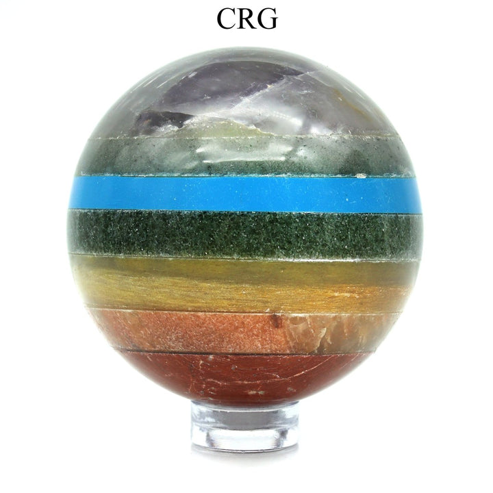 QTY 1 - 7 Stone Gemstone Sphere / 40 - 50mm AVGCrystal River Gems
