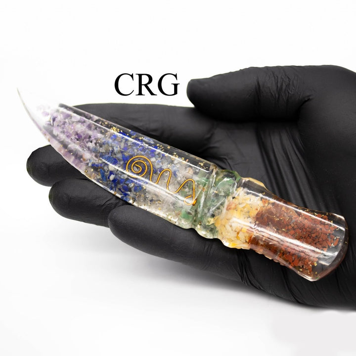QTY 1 - 7 Stone Orgonite Dagger / 6.5" AvgCrystal River Gems