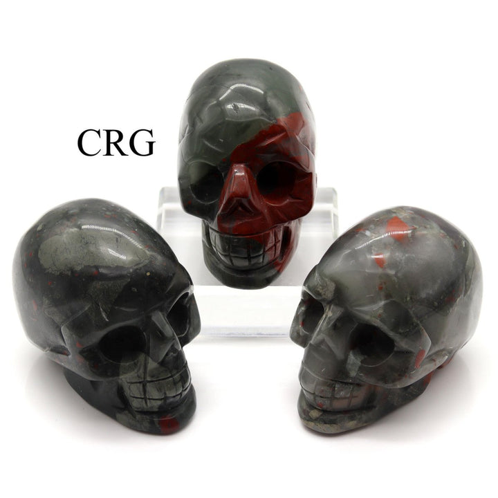 QTY 1 - African Bloodstone aka Setonite Gemstone Skull / 3"Crystal River Gems