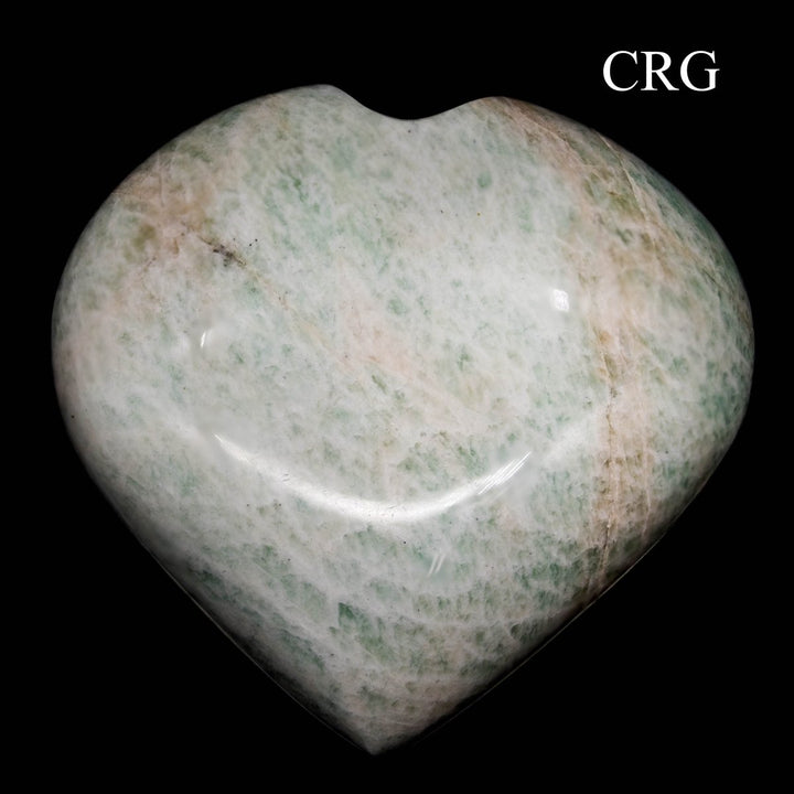 QTY 1 - Amazonite Puffy Heart / XL Palm SizeCrystal River Gems