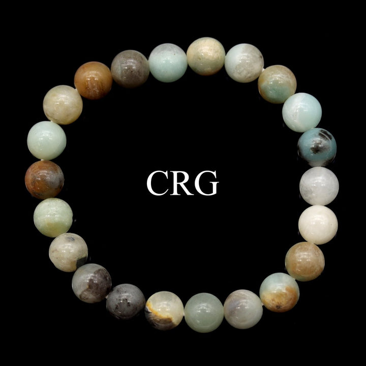 QTY 1 - Amazonite Stretch Bracelet / 8 mm Round BeadsCrystal River Gems