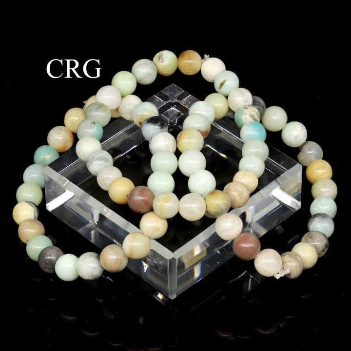 QTY 1 - Amazonite Tumbled Bead Stretch BraceletCrystal River Gems